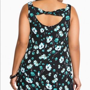 Torrid Floral Twist Back Tank Top